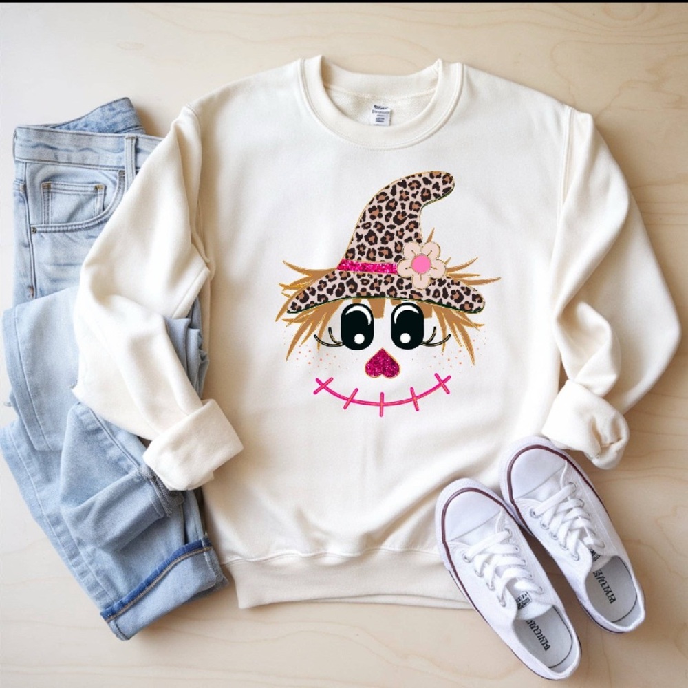 Cute Scarecrow Graphic Sweatshirt